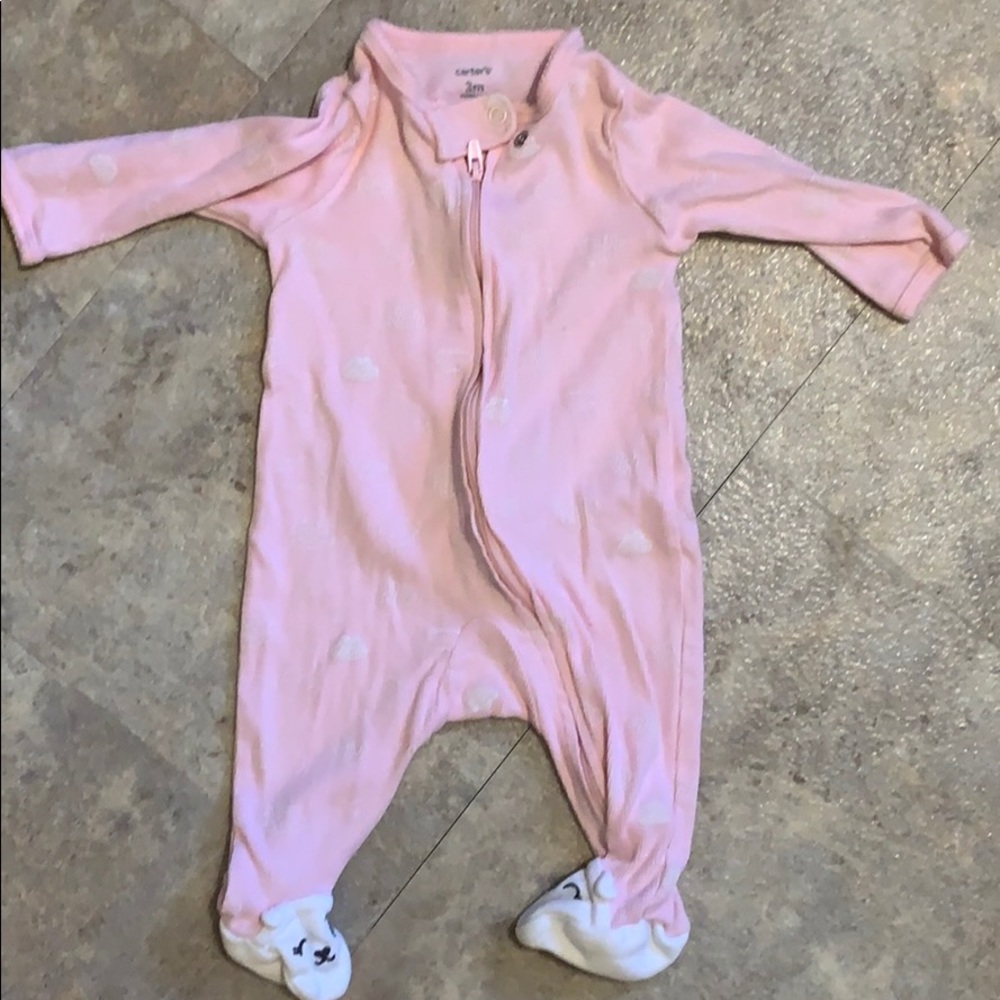 Infant girls long sleeve one piece outfit